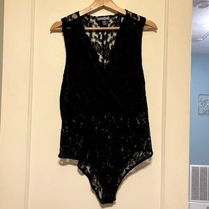 Belle Tweed Plus Size Lace Bodysuit
